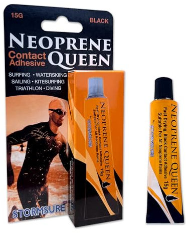 Neoprene Queen Wetsuit Repair Adhesive, 15g - Fast Bonding Contact Adhesive for Fast, Durable Neoprene Repairs
