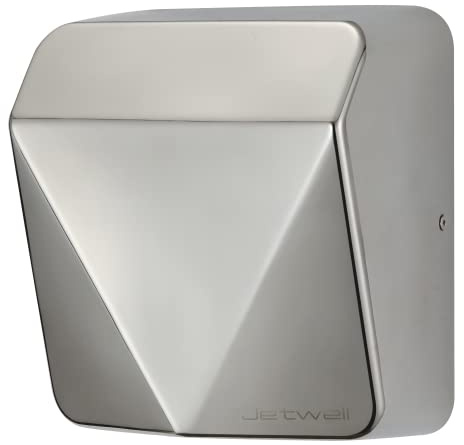 JETWELL Sleek Design Commercial Hand Dryer with HEPA Filter, Heavy Duty Stainless Steel Cover, High Speed Automatic Warm Wind with Heating Switch, AC110V-130V