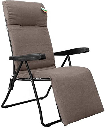 GARDENIA Magic Liegestuhl, verstellbar, automatisch, Taupe, aus Stahllegierung, 84 x 60 x H 105 cm