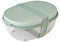 Mepal - Salatbox Ellipse - Salat-Lunchbox mit mehreren Fächern - Bento-Box für Salate unterwegs - Gesundes Mittagessen & Lifestyle - Plastik Meal Prep Box - 1300 ml + 600 ml - Nordic sage