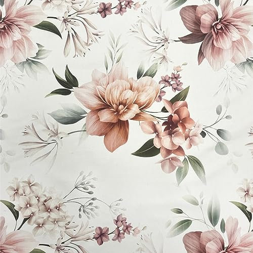 Textileo Nähstoff Baumwolle 50x160 cm | Bedruckter Baumwollstoff 135 g/m2 | Hochwertiger 100% Baumwollsatin | Für Bettwäsche, Kinderkleidung, Steppdecken, Kleidung | Lily