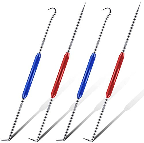 wiianoxd Lot de 4 outils à tracer à double pointe en métal avec crochet et outil de crochetage à pointe droite à 45 degrés