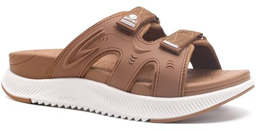 ONCAI Sandali Ortopedici da Donna, Supporto per Arco Plantare, Ciabatte per Fascite Plantare, Sandali Estivi Regolabili,Khaki 37