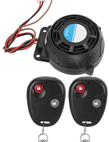 VOBOR Motorbike Alarm, Motorbike Alarm System Easy to Install Ultra-Low Power Consumption, 105-125db Motorcycle Remote Control Alarm Horn Anti Theft Security System