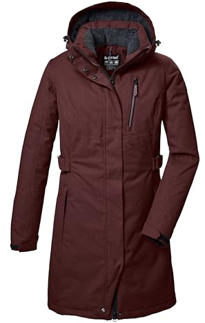 Killtec 41815-000 KOW 303 WMN PRK Parka fonctionnelle pour femme avec capuche amovible Bordeaux foncé 42