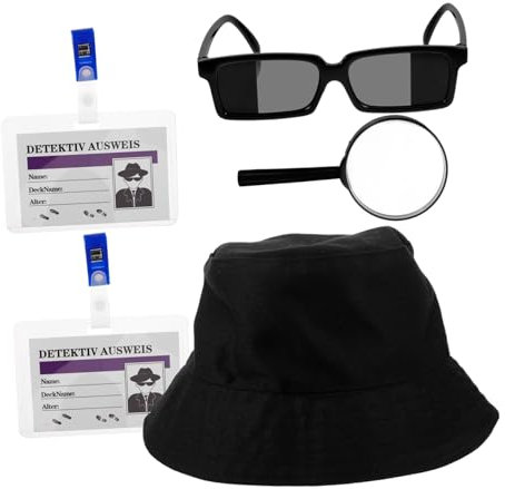 UPKOCH Detektiv-Party-Spielzeug Realistische Requisiten Detektiv-Hut Brille Kostüme Für Halloween Cosplay
