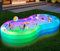 Lylting Aufblasbarer Pool für Erwachsene mit Lichtern, 330 x 183 x 55 cm, extra große Solar-Aufblasbecken mit Pumpe, große, verdickte Familiengröße Schwimmbecken für Hinterhof, Garten, Rasen, drinnen