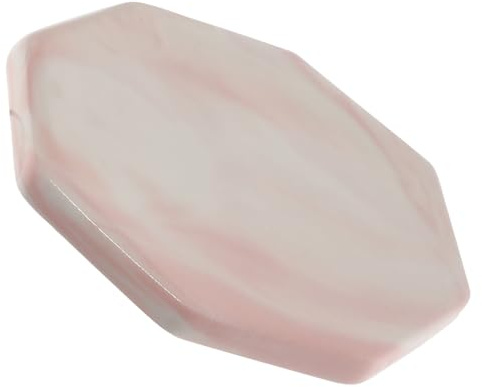 Veemoon Plaque de Cire Céramique Rose Octogonale Plateau Multifonction pour Cachets Cire Support Résistant Chaleur et Antiadhésif pour Timbres Personnalisés et Sous
