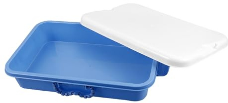 KOMBIUDA Handheld Tray Lid Montessori Toy Storage Bin Outdoor Portable Toys Carrying Box Plastic Sandbox Lid Small Portable Tray Covered Sandbox Case