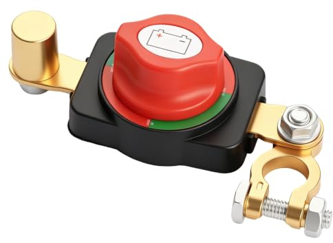 Batteridriven racerbrytare, batteriseparator 12 V 24 V 48 V, batteribrytare av ren koppar, on-av-batteri, huvudbrytare för bil, lastbil, båt, ATV, motorcykel, yacht, marin