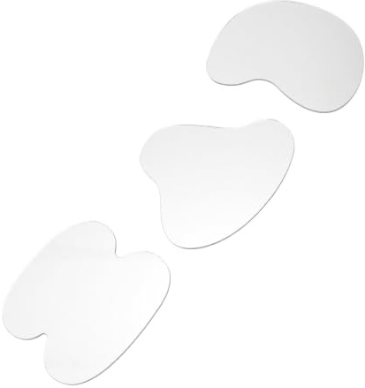 Zunate Akryl Spegel Fotorekvisita 3 Former Moderna Minimalistiska Reflekterande Glasunderlägg för Produktfotografering Mat Kosmetika Smyckesskärmar - Måne, Kalebass, Triangelmattor (Spegel)