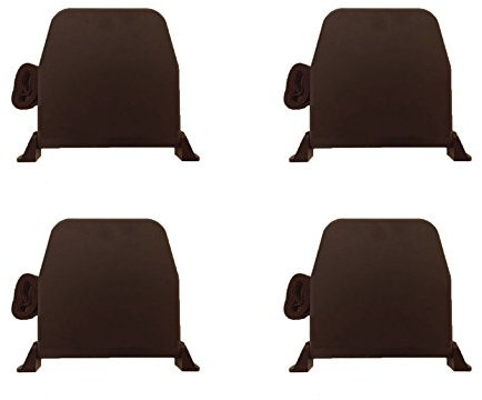 4xSelve Gurtwickler Aufputz mit Scharniersystem, braun / inkl. 5m Gurt