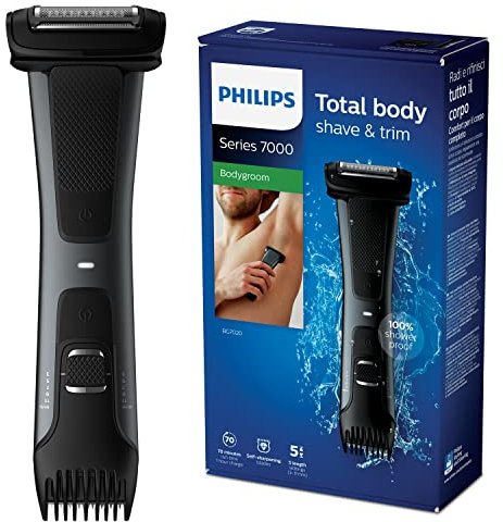 Philips Maquinilla de afeitar para el cuerpo, Color Negro