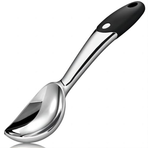 Lifhety Cucchiaio Gelato Professionale, Porzionatore per Gelato Antiaderente in Lega di Zinco per Polpette e Melone