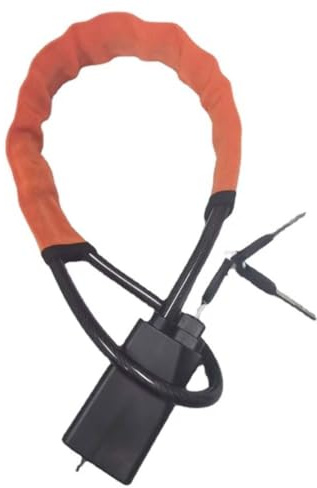 LWKJDHS Candado de Volante para Coche para BYD E3, Antirrobo Coche Bloqueo Inmovilizador Volante Cinturon Antirrobo Accesorio,A-Orange
