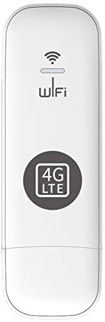 Jasaly 1 Piece 150Mbps Modem Stick Sim Card Wireless Router USB 150Mbps Modem Stick for Home Office, White
