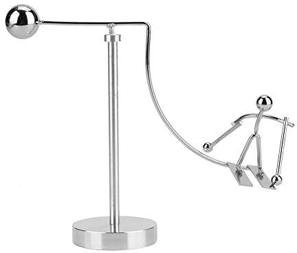 Respicefinem Popular Skiing Rotating Balance Ornament Rotating Tumbler Exotic Home Craft Gadget Delicate Gift