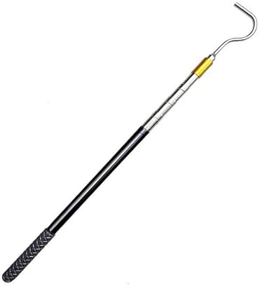 Varilla Telescópica de 150 cm con Gancho Para Conducto de Toldo Abridor de Toldo Varilla de Tracción Para Abridor de Toldo Trampa Para Reptiles de Acero Inoxidable Gancho de Serpiente Retráctil