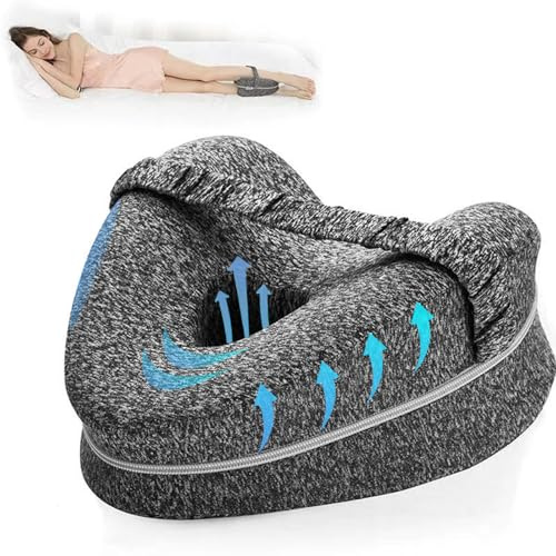 Osuter Coussin Orthopédique pour Les Jambes,Coussin Genoux Nuit en Mémoire,Ergonomique pour Les Hanches,Soutient Les Jambes,Soulagement de la Sciatique,Soulager la Pression