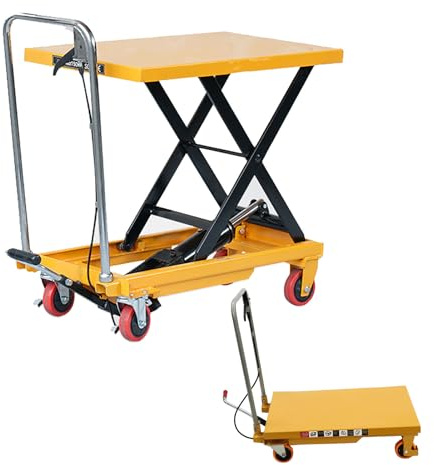 Elevador de Tijera Portátil, Plataforma Elevadora Manual, Carro Elevador Hidráulico, para Fábricas y Almacenes,200kg