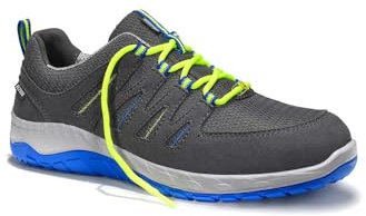 ELTEN Sicherheitsschuhe Maddox Grey-Blue Low ESD S1PS, Damen und Herren, Textil, Stahlkappe, leicht, sportlich 43, Grau-Blau