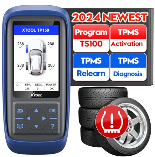 XTOOL TP150 TPMS Programming Tool, 2026 TPMS Relearn Tool, Activate/Relearn/Diagnosis All Known TPMS Sensors, Program XTOOL TS100 Sensors (315/ 433MHz), TPMS Reset Tool TPMS Programmer