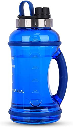 FORWEWAY Large Sports Water Bottle 2.2l Eco-friendly BPA-free Leak-proof Extra-strong Reusable Durable with Capacity Maeker Big Water Container for Outdoor Fitness Cycling Hiking Camping