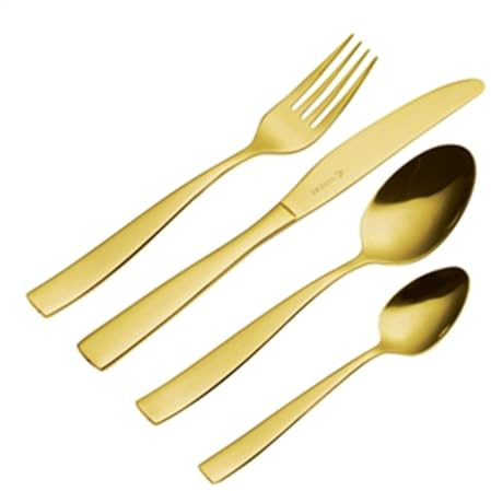Viners Everyday Purity 16 Piece 18/0 Gold Stainless Steel Cutlery Set
