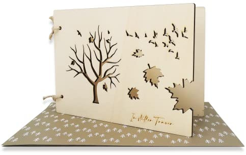 Woodland Mail Trauerkarte aus Holz - In Stiller Trauer