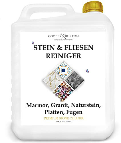 Terrassenreiniger Bodenreiniger Steinreiniger Fliesenreiniger intensive Reiniger Konzentrat für Pflasterstein Stein Feinsteinzeug Fliesen Terrassenplatten Betonplatten Reiniger | COOPER & BURTON 3 L