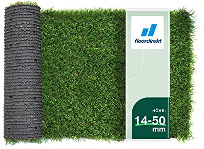 KARAT Sky Kunstrasen Outdoor Rasenteppich Meterware - Grasteppich - Rollrasen - Kunststoffrasen - Rasen für Balkon & Garten Rasen Teppichboden für Außen nach Maß 18mm Höhe, Terraza 200x400 cm