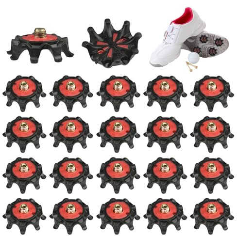 20 Pièces Crampons de Chaussures de Golf Pratiques, Pointes pour Chaussures de Golf de Rechange, Taquet Golf Shoe Spikes Cricket Replacements pour Amateur de Golf, Faciles à Installer