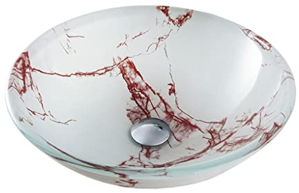 Lavandino da Appoggio Per Bagno Lavandino for vanità da bagno lavello in vetro temperato for lavandino lavabo bacino artistico lavello ciotola Lavandino Della Nave di Vanità Del Bagno ( Color : Sink o