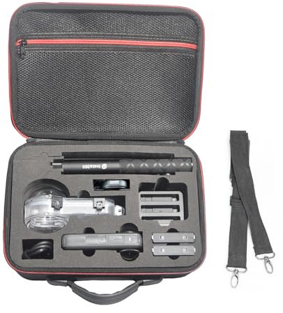 Fotoleey Étui de Transport Résistant à l'eau Compatible avec Insta360 X4 et Perche Selfie - Sac EVA avec Sangle d'Épaule et Poignée, Noir (Protection Pluie Légère)