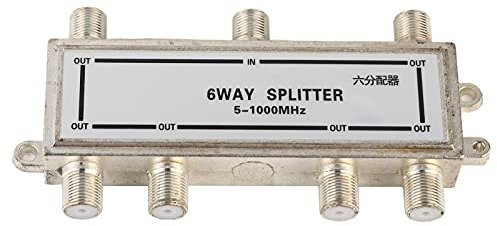 Divisore di Segnale Coassiale Catv TV Antenna Cavo Coassiale Splitter 6 Vie 5-1000Mhz