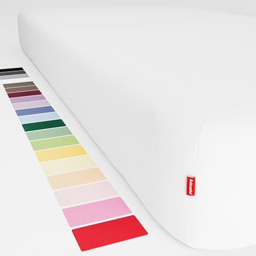 Schuette® Topper Spannbettlaken • 70x140 cm • Wow! Kollektion: Fluff White (Weiß) • 100% Superfluff Baumwolle, Blickdicht, Faltenfrei • mit Rundumgummi • Matratzenhöhe bis 10 cm
