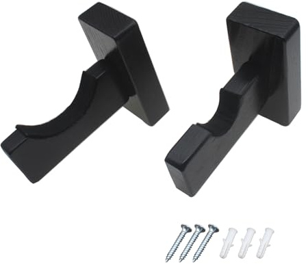 OZXNO Supporto per mazza da baseball, 2 pezzi, nero, per mazze da baseball, supporto da parete per mazza da baseball