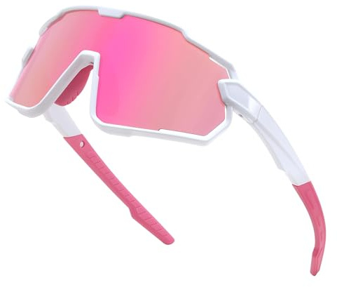 FEISEDY Gafas Deportivas para Niños Adolescentes Polarizadas 6-15 Años Gafas de Bicicleta UV400 Gafas de Sol Deportivas para Niños Niñas B0190