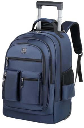 kowaku Mochila de Viaje con Carro con Ruedas, Bolsa de Cabina de Negocios, Equipaje, Bolsa de Negocios, maletín Ligero con Ruedas para Ordenador portátil,