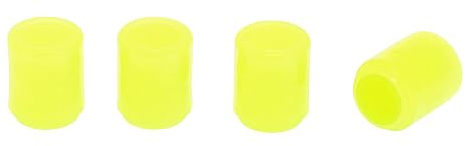 Partuto 4 Pcs Fish Pattern Fluorescent Tire Valve Stem Caps for Car Truck Motorbike Bicycle Tyre Valve Dust Covers Decorative Polystyrene Yellow 8x17mm