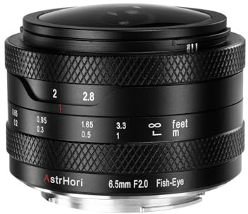 AstrHori 6.5mm F2.0 APS-C 192° Ultra Wide Circular Fisheye Lens Manual Focus Lens for Fuji X mount Mirrorless Cameras X-E1,X-E2,X-E3,X-H1,X-T1,X-T10,X-T2,X-T3,X-T4,X-T20,X-T30,X-A10,X-A2,X-A3