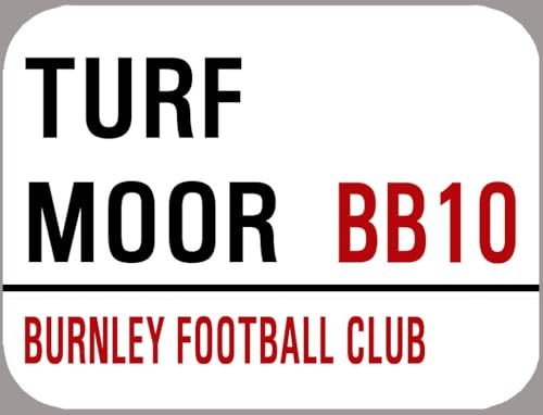 Burnley Metal Street Sign Turf Moor Decoration Props Plaque 8X12 Inch