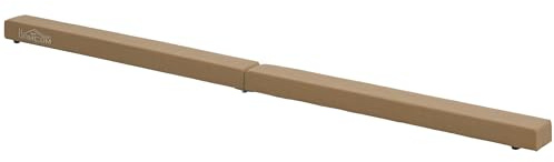 HOMCOM Poutre de Gymnastique Pliable 210 cm antidérapant, Poutre Gymnastique pour entraînement à l'équilibre, Marron