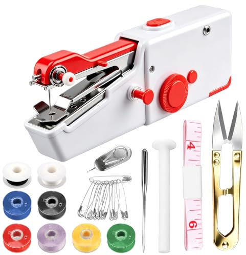 Machine à Coudre Mini Electrique Portable avec Accessoires pour Débutants