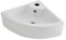Milano Newby Modern White Ceramic Wall Hung Corner Bathroom Basin Sink - 460mm x 320mm