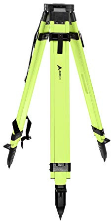 AdirPro Universal Survey Tripod – Laser Level Tripod – Transit Level Tripod - Quick Clamp - Heavy Duty Contractor Tripod 5/8” x 11” Thread (Green Aluminum)