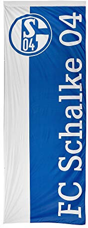 FC Schalke 04 Hissfahne, Fahne blau weiß 150x400 cm, 10430