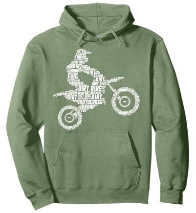 Dirt Bike Rider Motocross Enduro Dirt Biking Ragazzi Uomini Felpa con Cappuccio