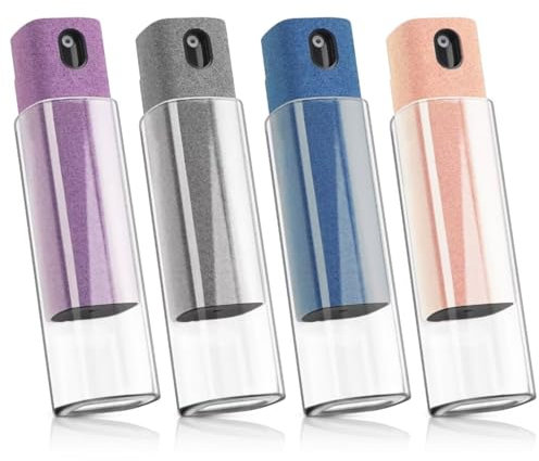 4-teiliger Bildschirmreiniger,3-in-1-Touchscreen-Nebelreiniger-Spray und Mikrofasertuch,Integrierte Reinigungslösung,Tragbare,Fingerabdrucksichere Sprühflasche für Telefon/Laptop/iPad/Autobildschirm