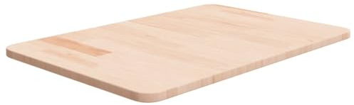 vidaXL Waschtischplatte, Tischplatte für Computertisch Couchtisch Schminktisch, Ersatztischplatte für Badezimmer, Ersatzplatte Arbeitsplatte, Massivholz Unbehandelt